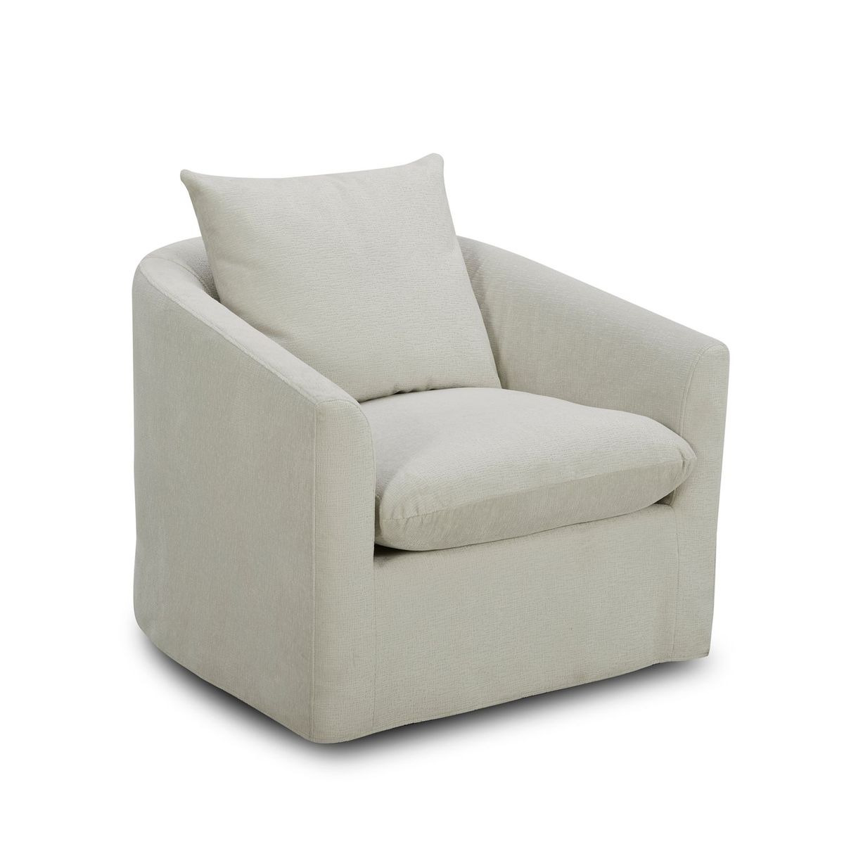 Liberty Furniture Saxton Upholstered Swivel Accent Chair in Ivory