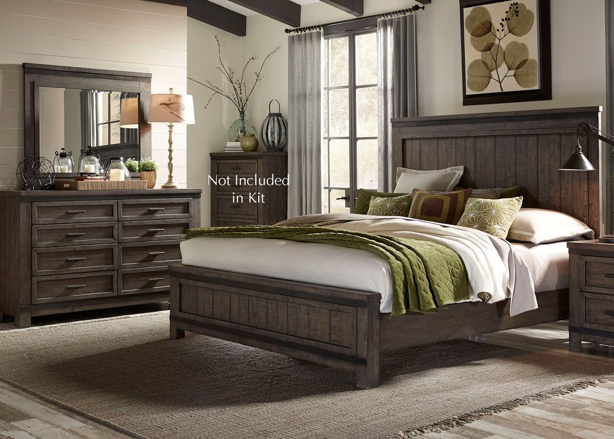 Liberty Thornwood Hills Queen Panel Bed in Rock Beaten Gray 759-BR-QPB image