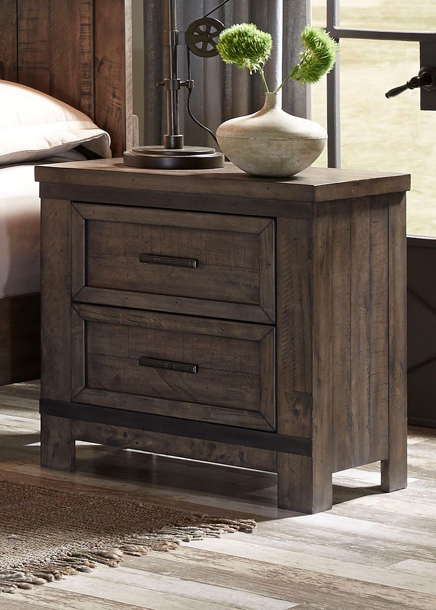 Liberty Thornwood Hills Nightstand in Rock Beaten Gray