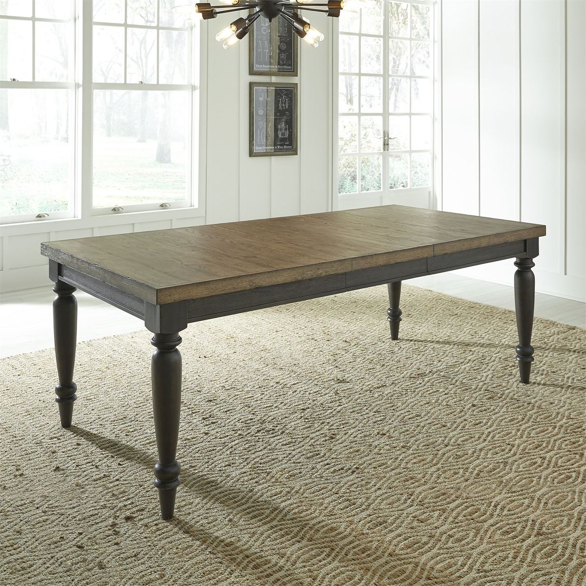 Liberty Furniture Harvest Home Rectangular Leg Dining Table in Chalkboard
