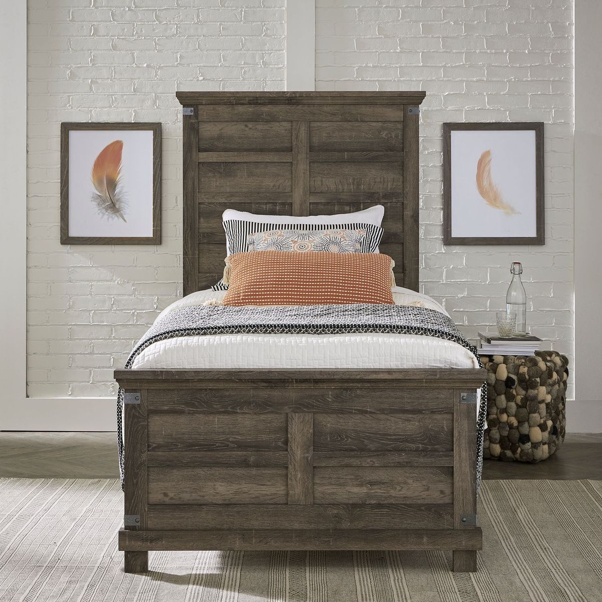 Liberty Furniture Lakeside Haven Opt Twin Panel Bed in Brownstone 903-BR-TPB image