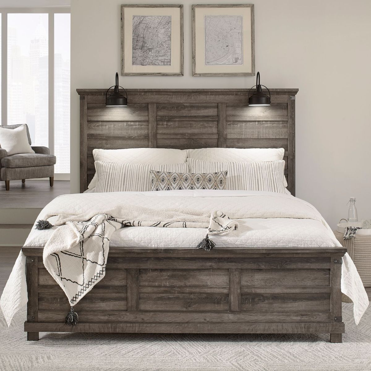 Liberty Furniture Lakeside Haven King Panel Bed in Brownstone image