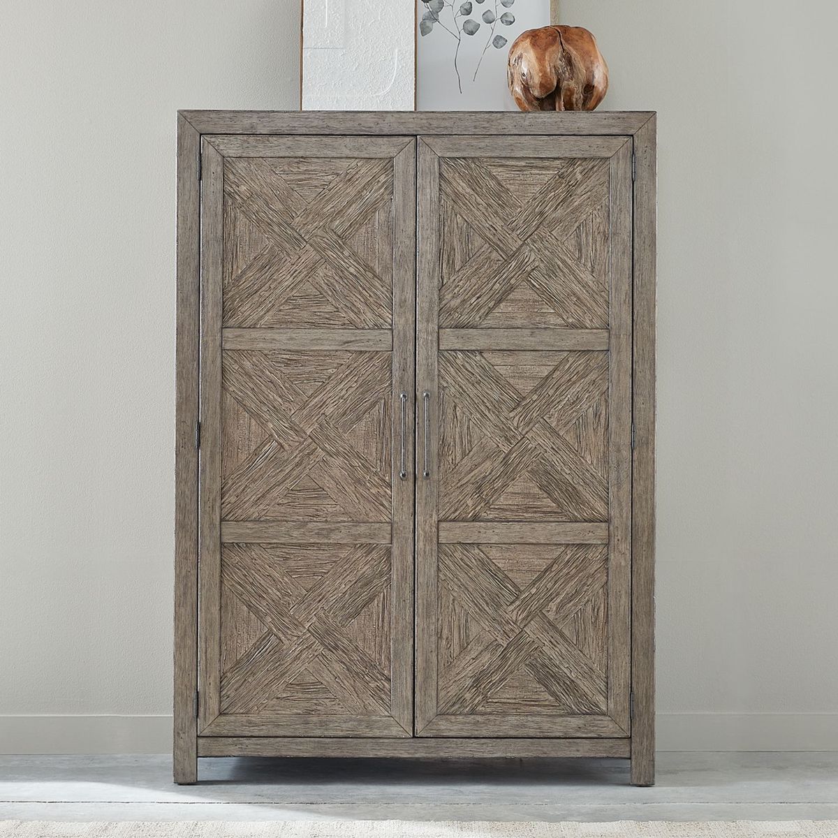 Liberty Furniture Skyview Lodge Armoire in Cobblestone