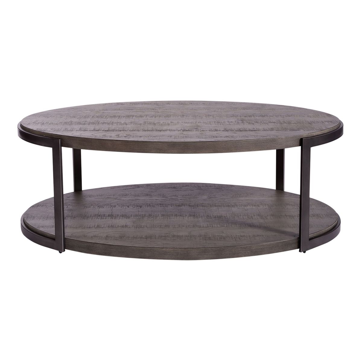 Liberty Furniture Modern View Oval Cocktail Table in Gray image