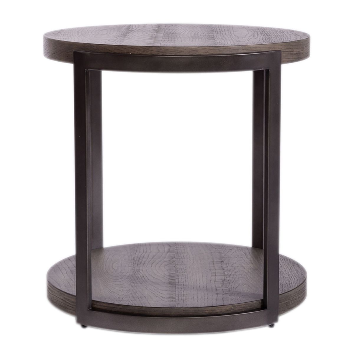 Liberty Furniture Modern View Round End Table in Gray image