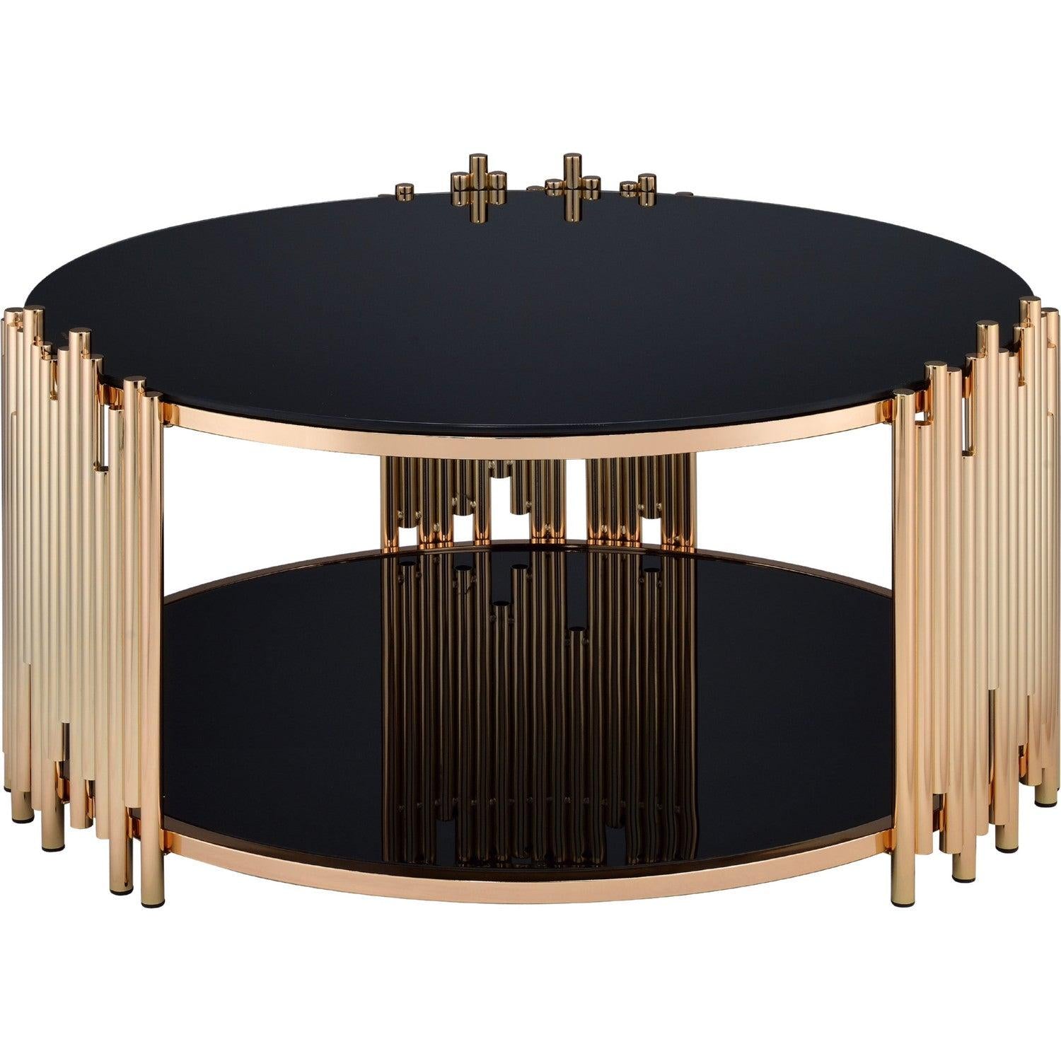 Acme Furniture Tanquin Coffee Table in Gold/Black 84490
