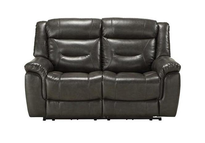 Acme Imogen Power Motion Loveseat in Gray Leather-Aire 54806