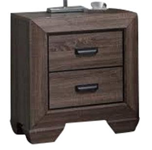 Acme Lyndon Nightstand in Weathered Gray Grain 26023