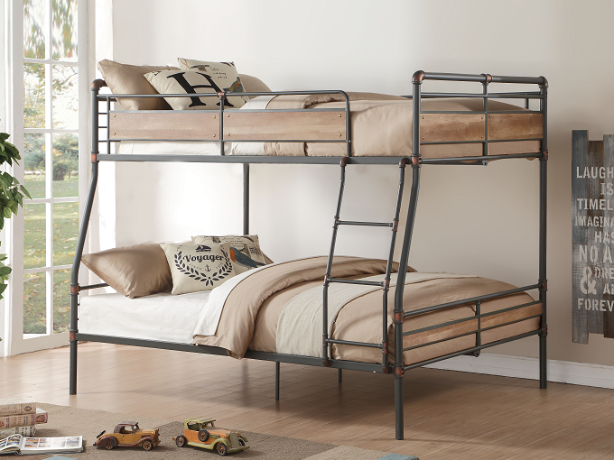 Brantley II Sandy Black & Dark Bronze Hand-Brushed Full XL/Queen Bunk Bed
