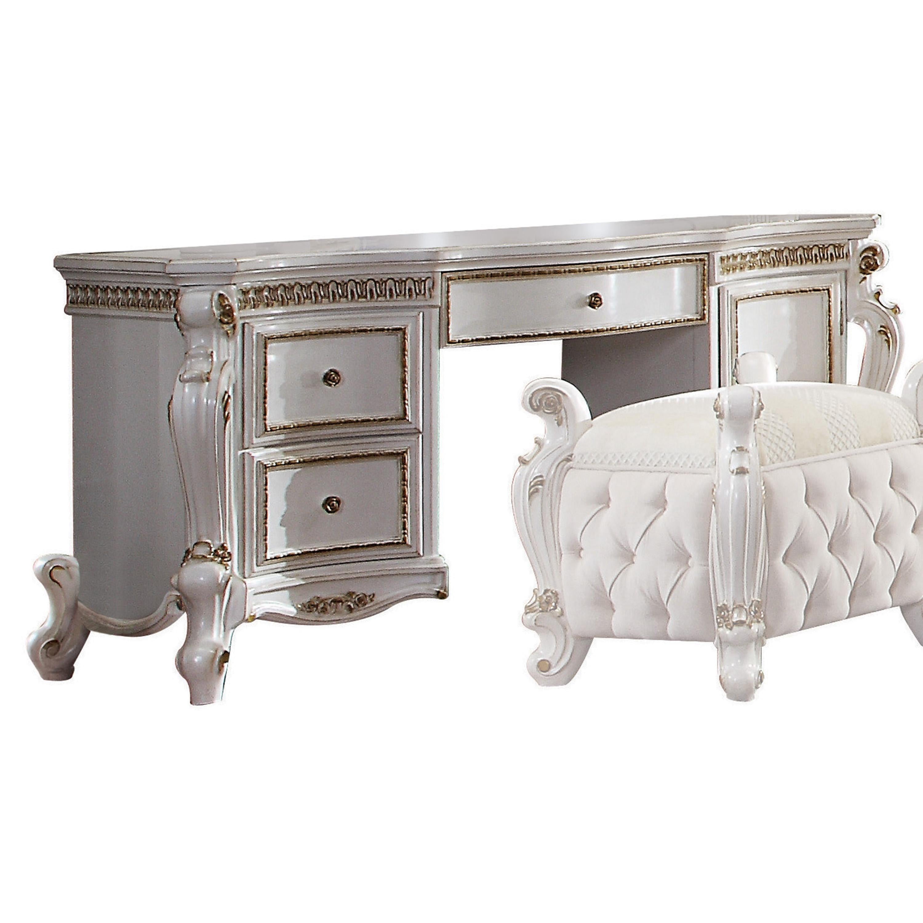 Picardy Antique Pearl Vanity Desk