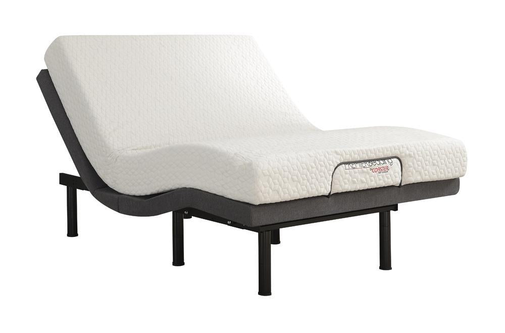Negan Eastern King, E.King, Queen, & Twin XL Adjustable Bed Base Grey and Black