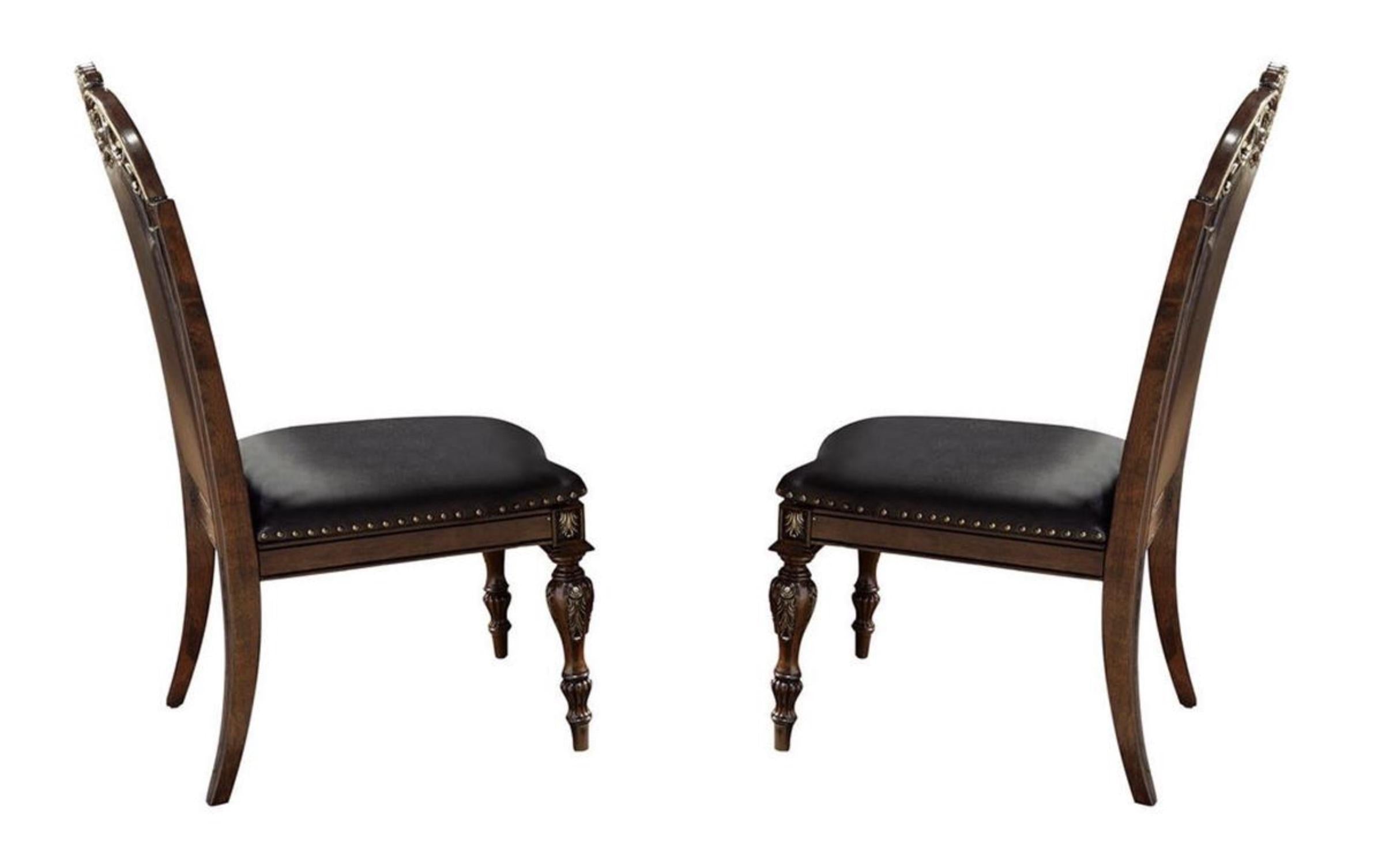 Rosanna Traditional Style Dining Side Chair in Cherry finish Wood