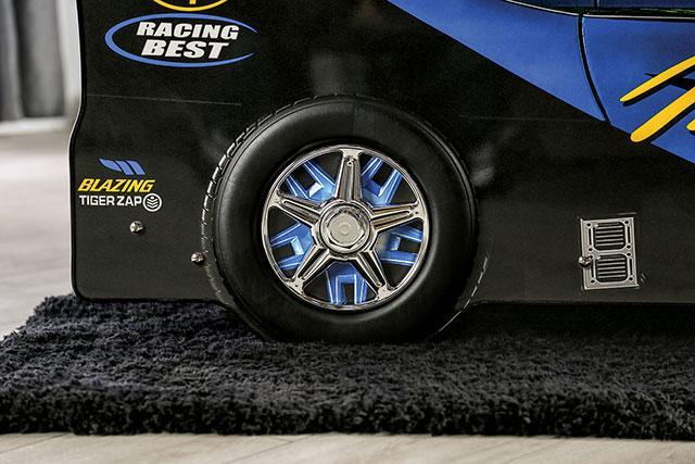 DUSTRACK Twin Bed, Blue & Red