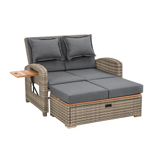 Bahia Tobago Reclining Chaise Lounge Brown & Gray