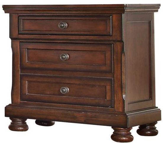 Galaxy Home Austin 3 Drawer Nightstand in Dark Walnut GHF-808857819697