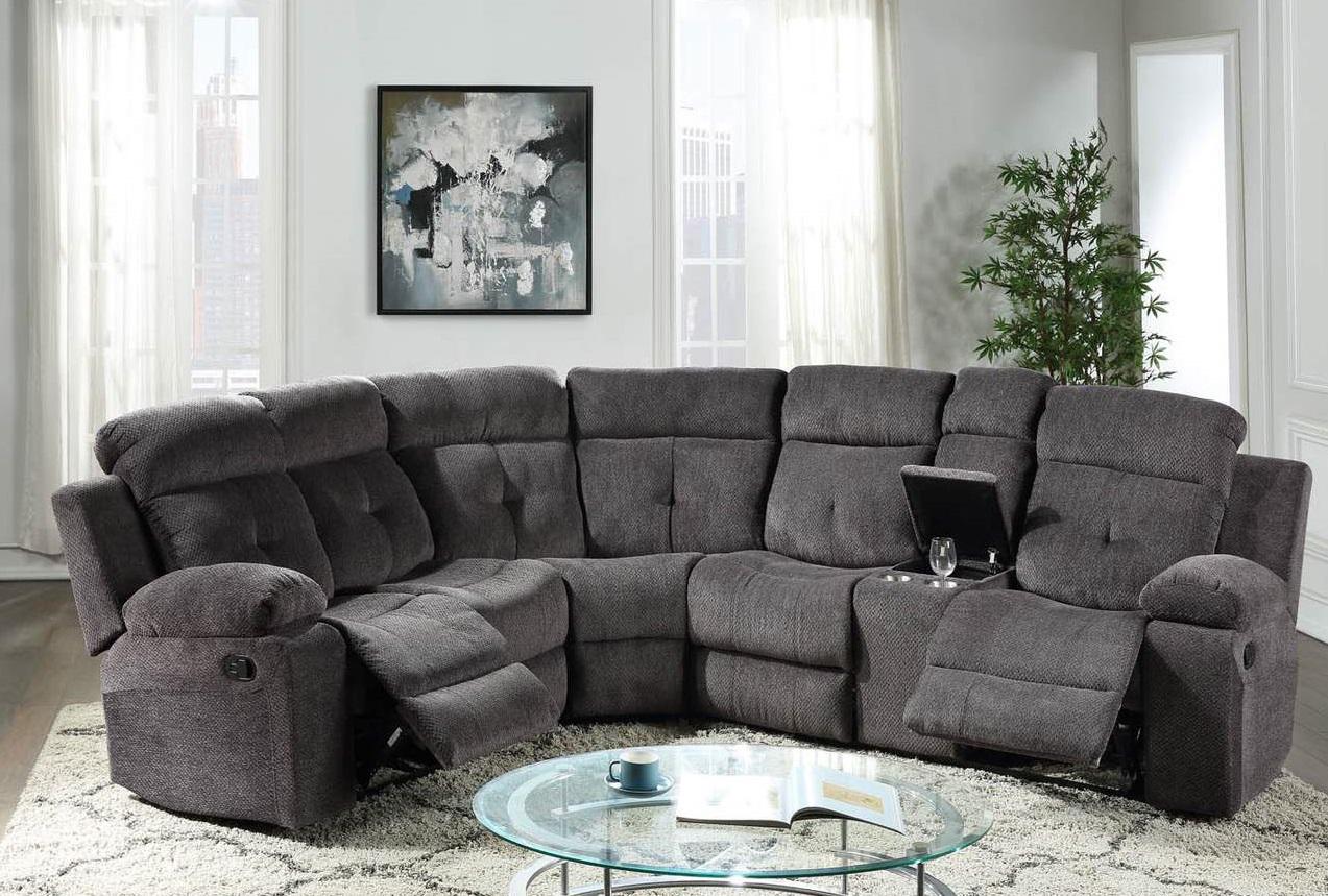 Galaxy Home Boston Reversible Sectional in Black GHF-808857868275