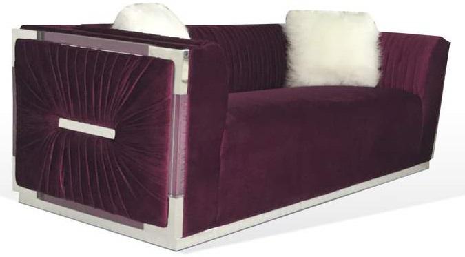 Galaxy Home Contempo Loveseat in Wine GHF-808857787002