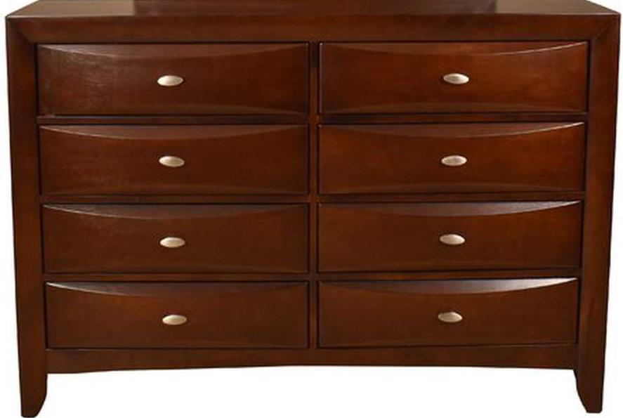 Galaxy Home Emily 8 Drawer Dresser in Cherry GHF-808857628237