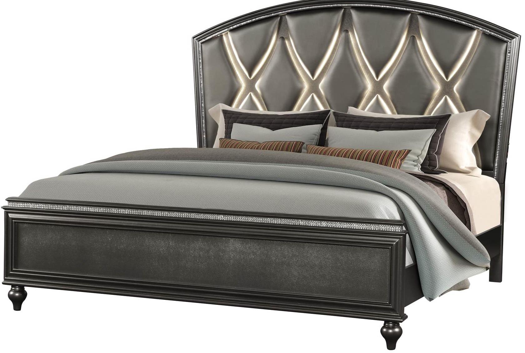 Galaxy Home Ginger Queen Panel Bed in Gunmetal Copper GHF-808857868299