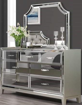 Galaxy Home Harmony 7 Drawer Dresser in Silver GHF-808857985118