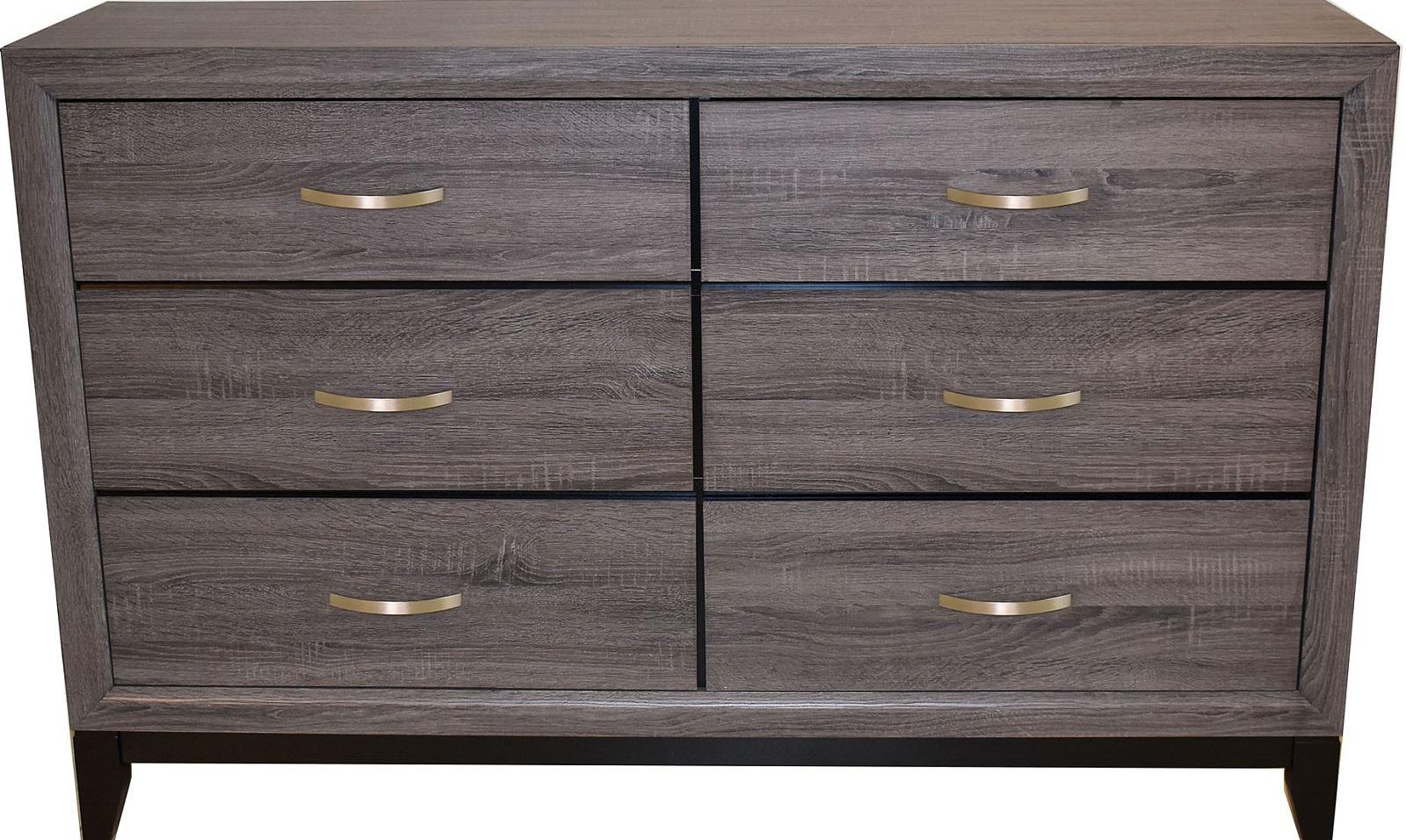 Galaxy Home Hudson 6 Drawer Dresser in Foil Grey GHF-808857665805