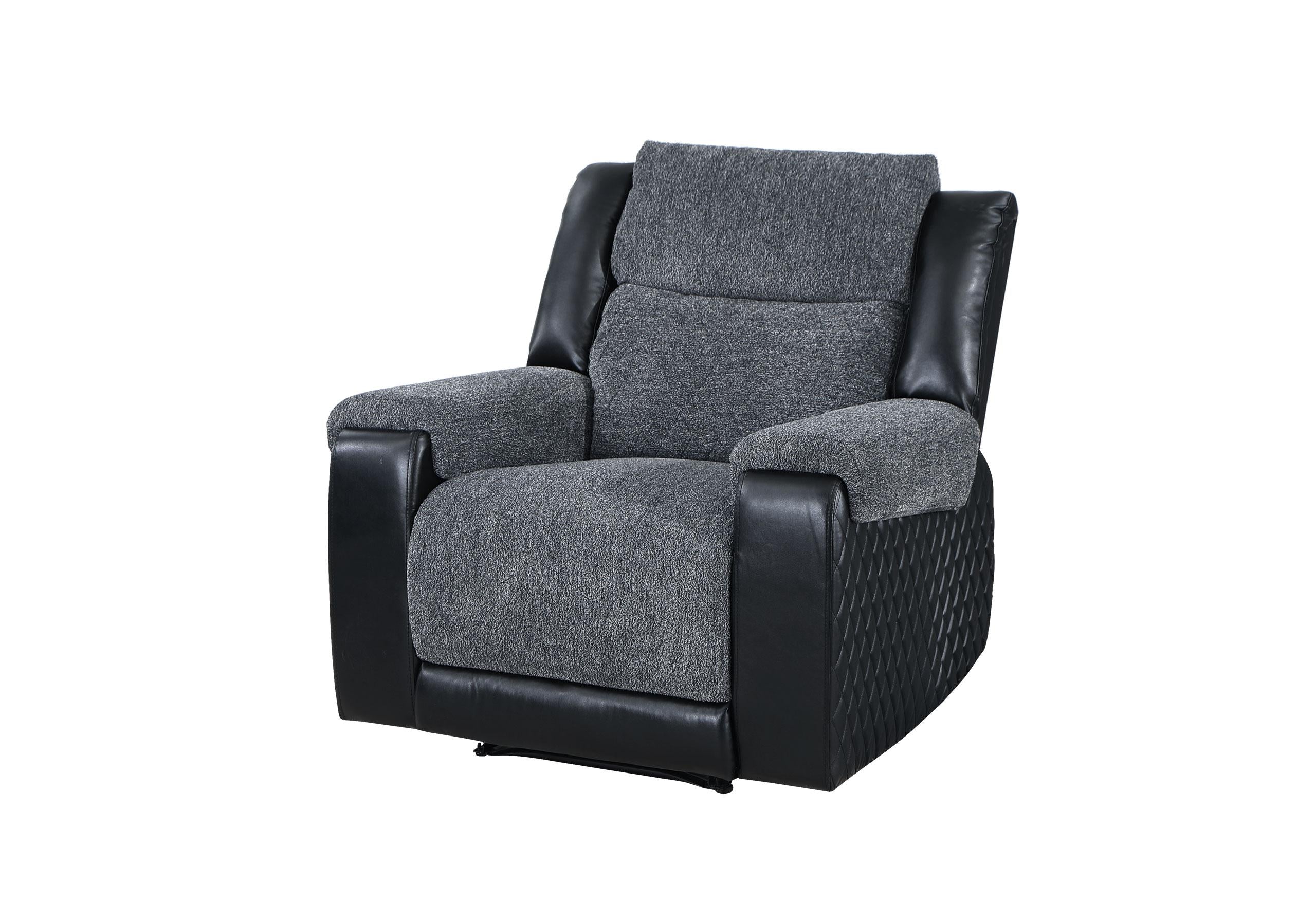 U5914 GREY/BLACK RECLINER