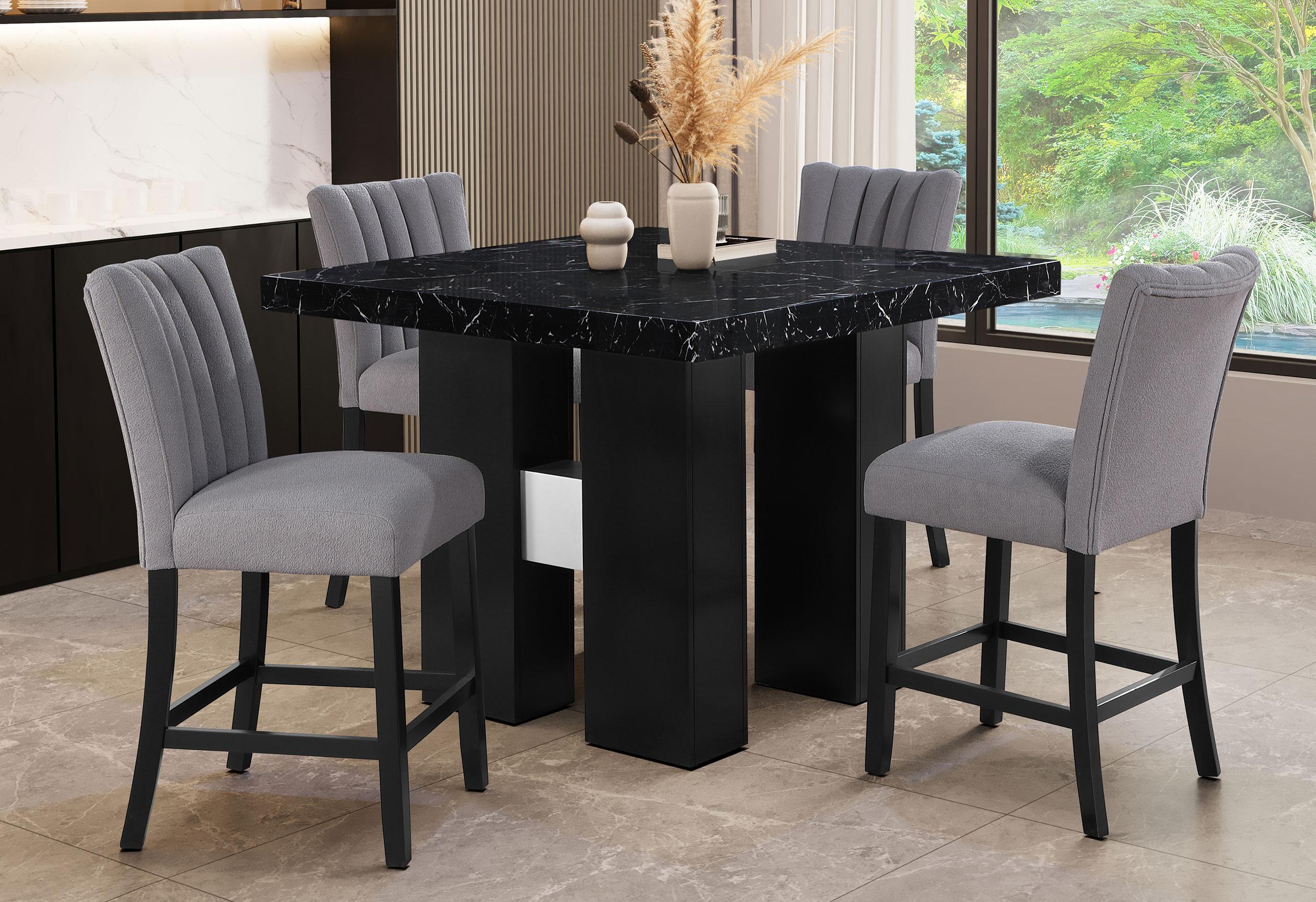 D04 BLACK BAR TABLE AND D8685BS GREY