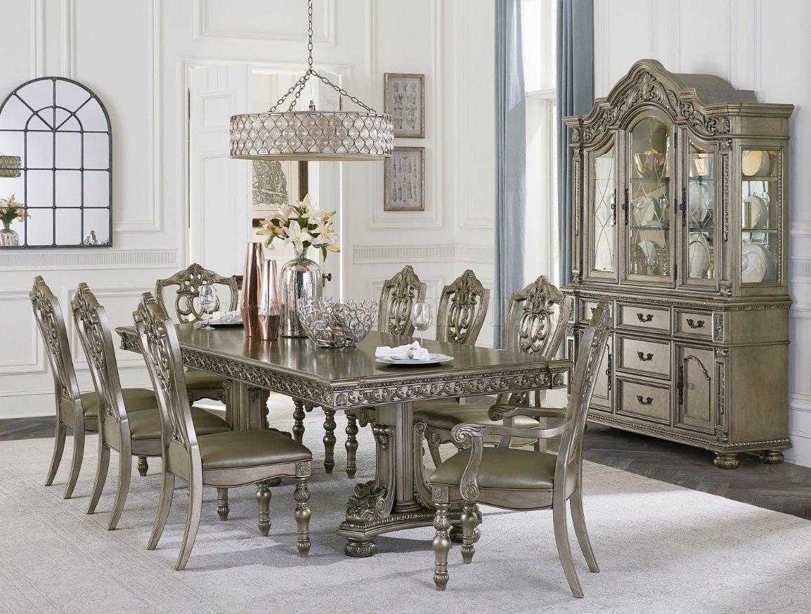 Catalonia Dining Table in Platinum Gold 1824PG-112*