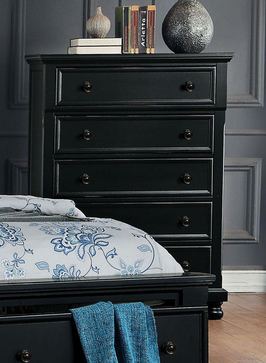 Laurelin 5 Drawer Chest in Black 1714BK-9