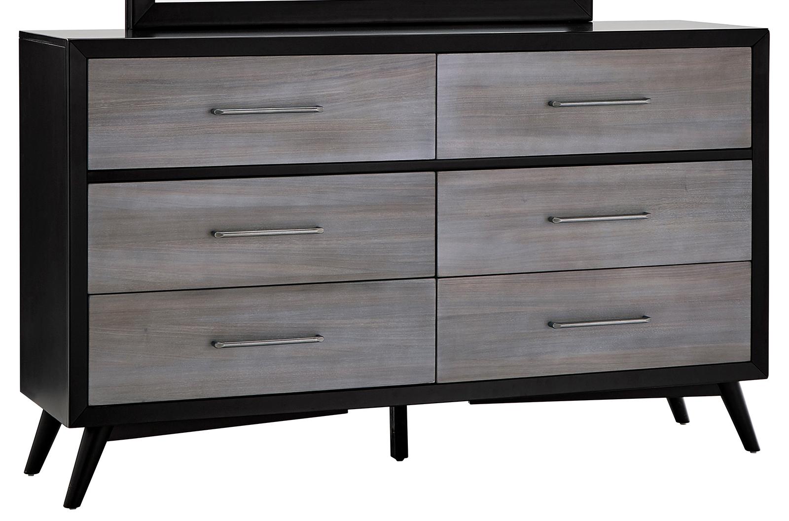 Raku 6 Drawer Dresser in Gray 1711-5
