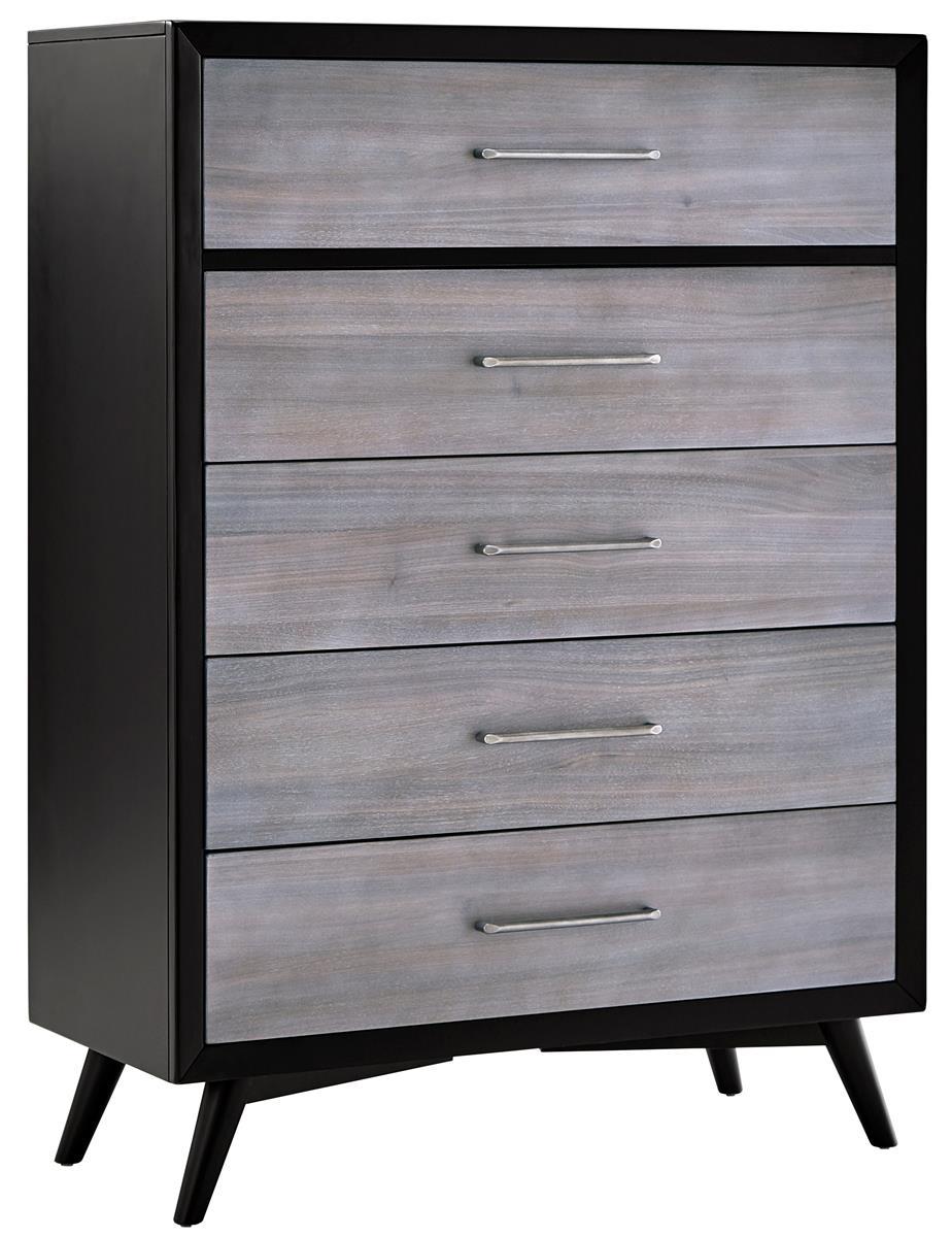 Raku 5 Drawer Chest in Gray 1711-9