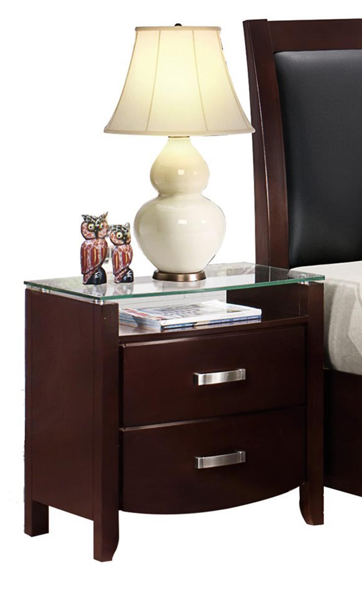 Lyric 2 Drawer Nightstand in Dark Espresso 1737NC-4