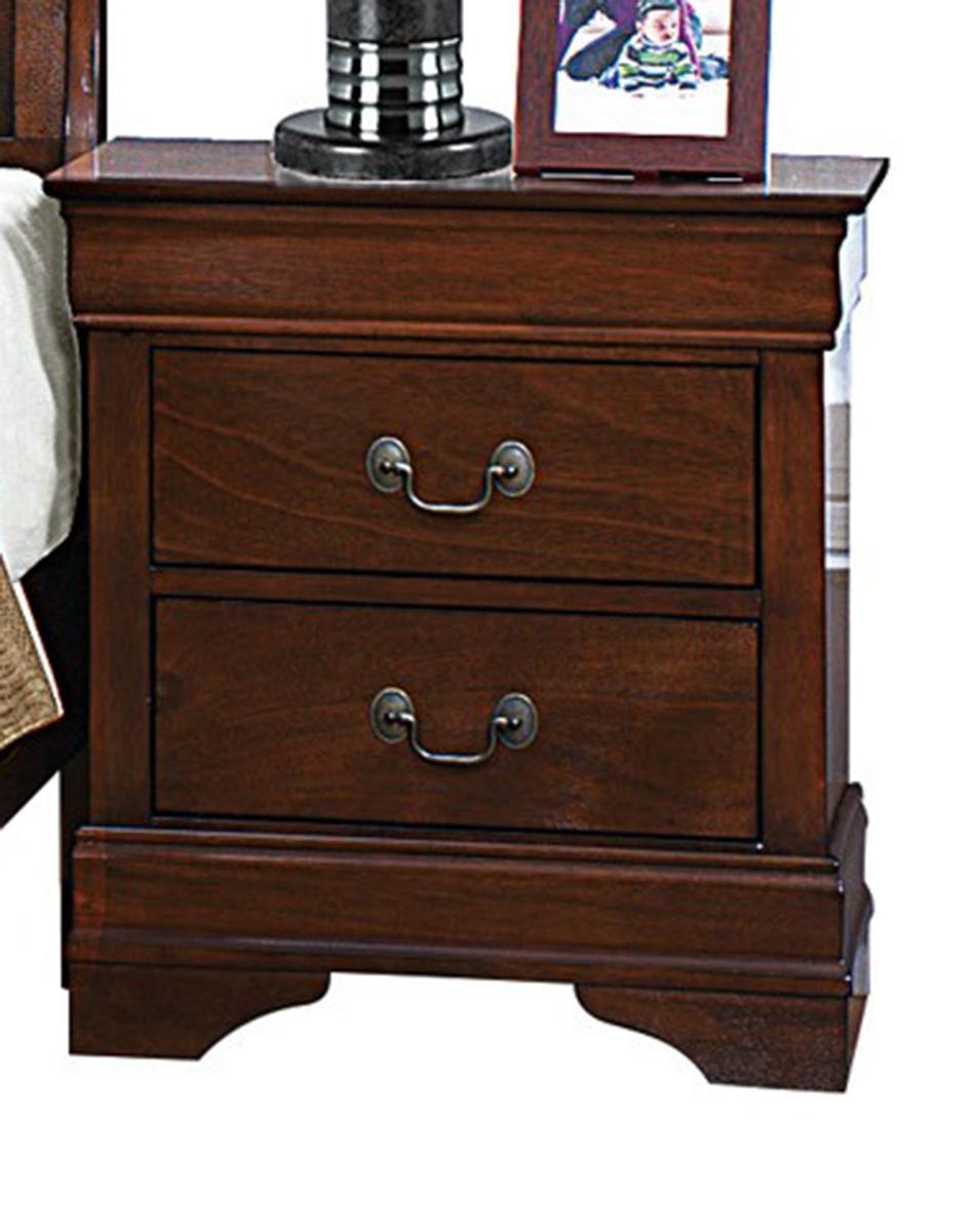 Mayville 2 Drawer Nightstand in Brown Cherry 2147-4