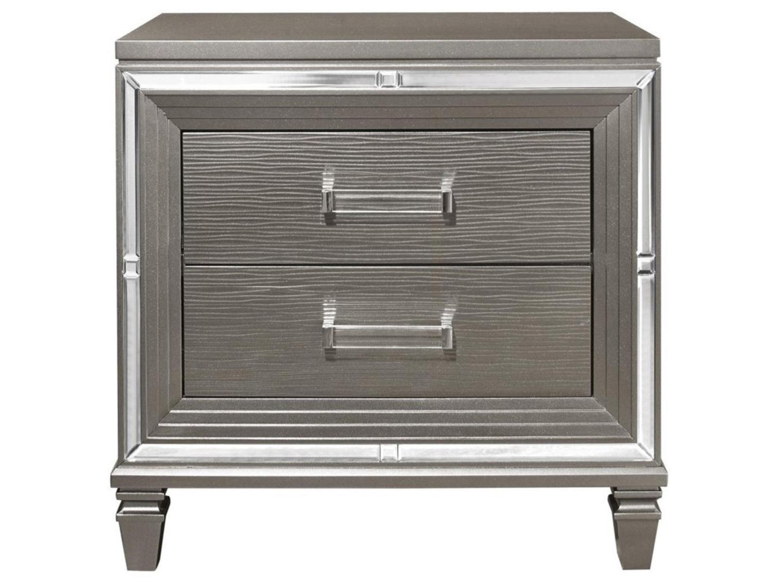 Tamsin Nightstand in Silver Grey Metallic 1616-4