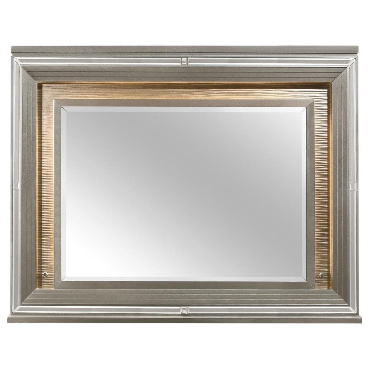 Tamsin Mirror in Silver Grey Metallic 1616-6