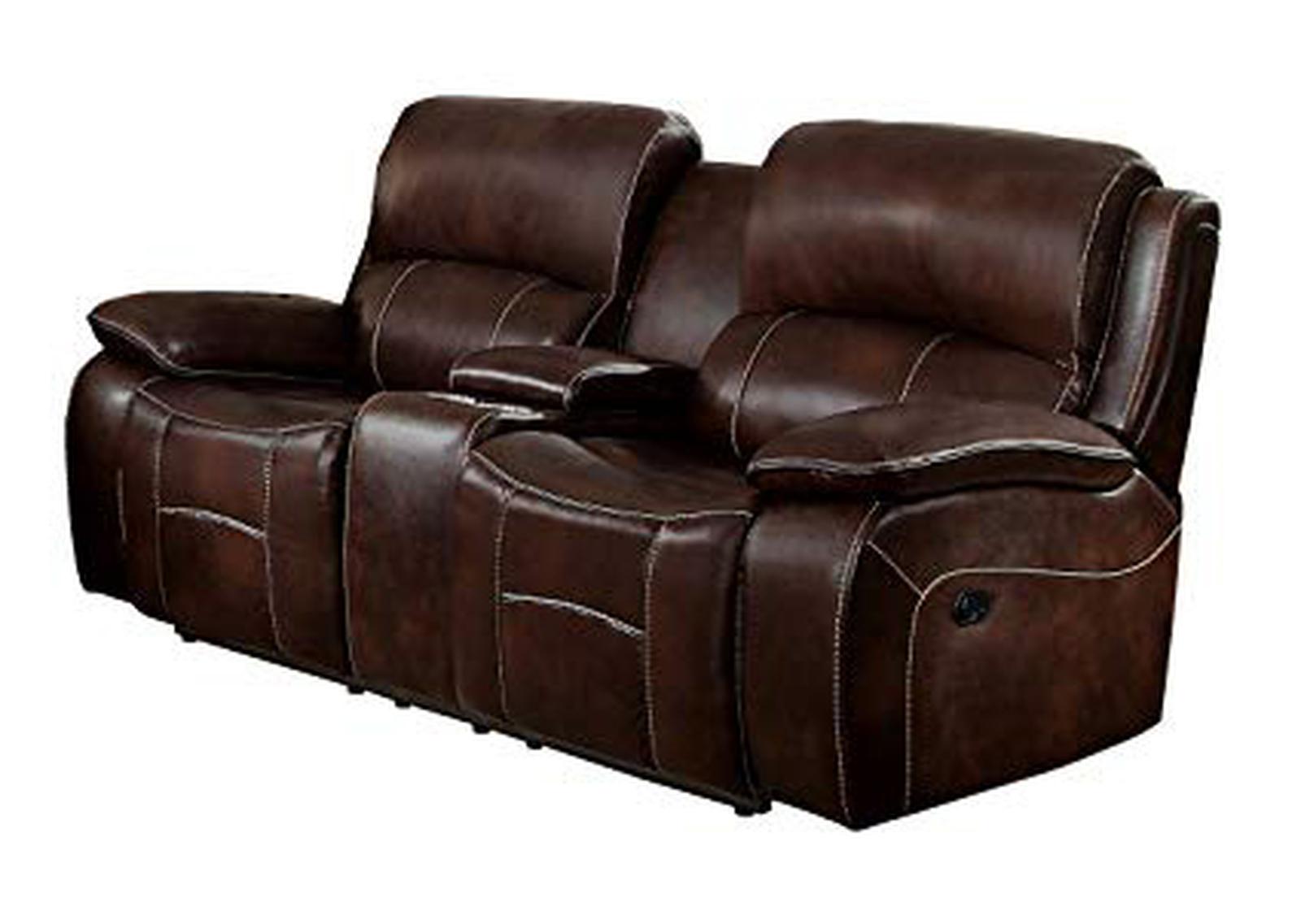 Mahala Double Reclining Loveseat in Brown 8200BRW-2