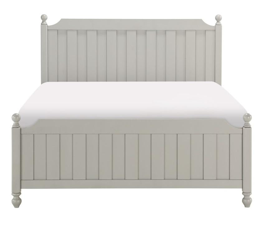 Wellsummer Queen Panel Bed in Gray 1803GY-1*
