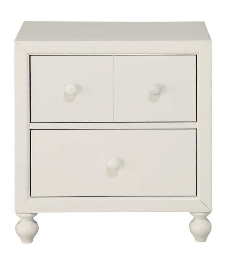 Wellsummer 2 Drawer Nightstand in White 1803W-4