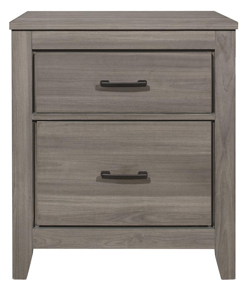 Waldorf 2 Drawer Nightstand in Dark Gray 1902-4