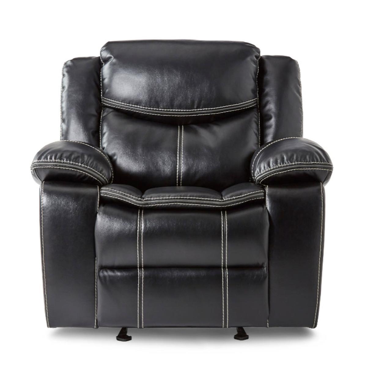 Bastrop Glider Reclining Chair in Black 8230BLK-1