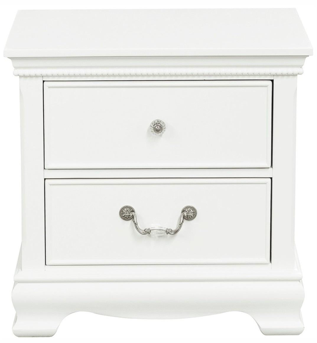 Lucida 2 Drawer Nightstand in White 2039W-4