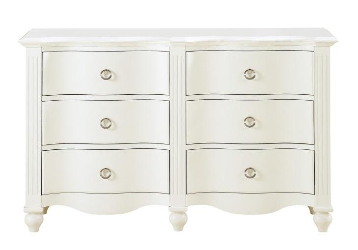 Meghan 6 Drawer Dresser in White 2058WH-5