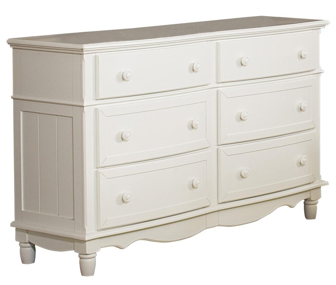 Clementine 6 Drawer Dresser in White B1799-5