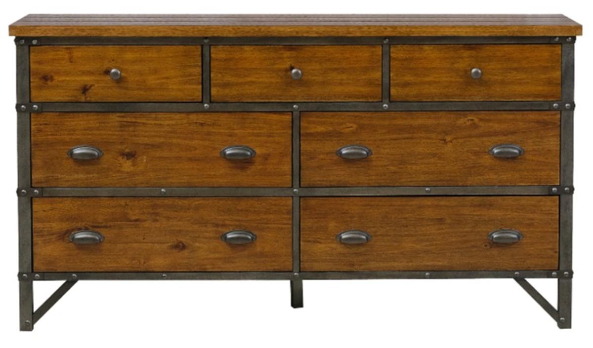 Holverson Dresser in Rustic Brown & Gunmetal 1715-5