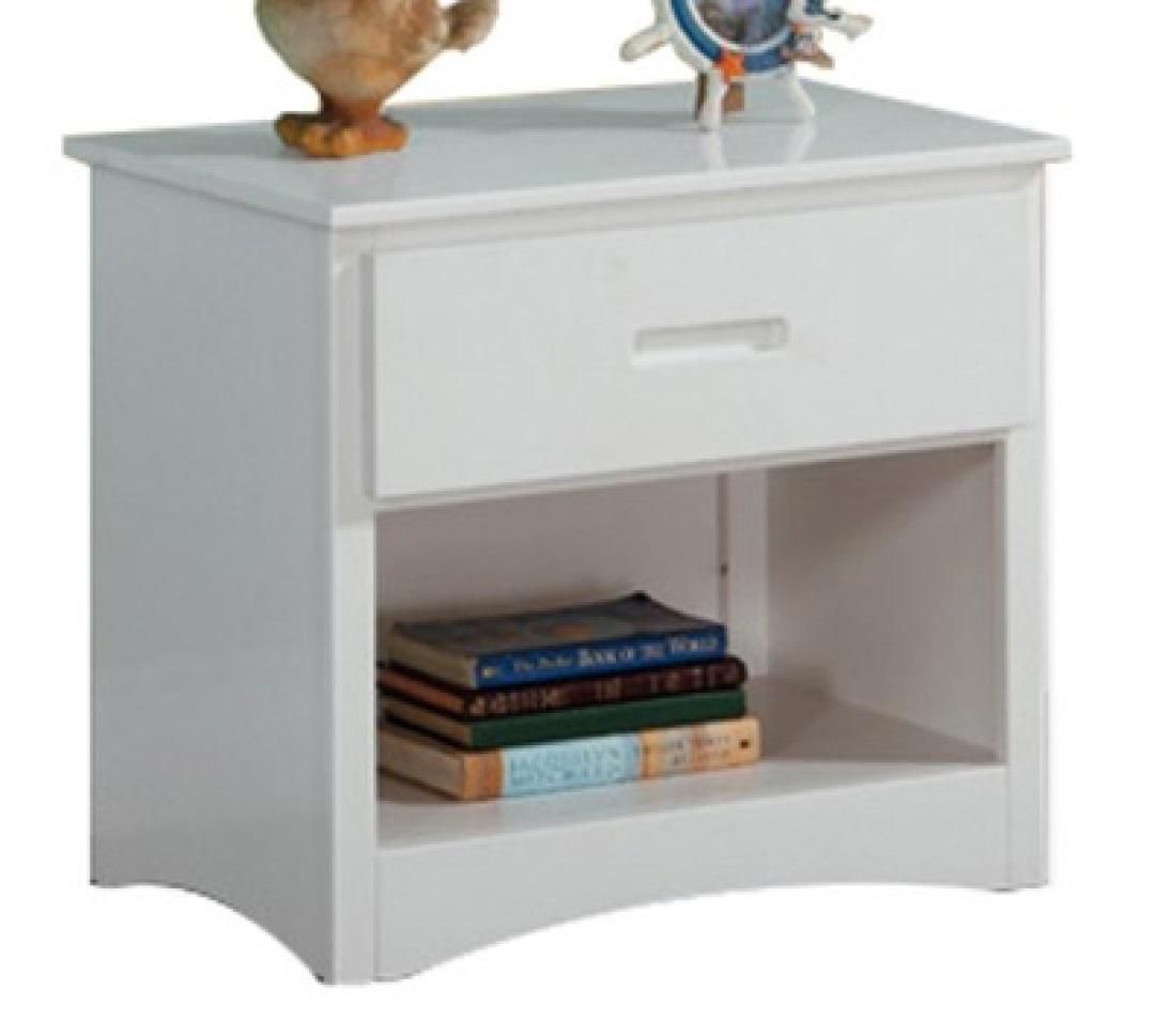 Galen 1 Drawer Night Stand in White B2053W-4