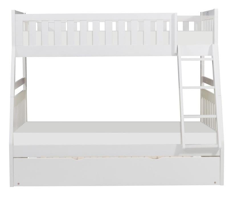 Galen Twin/Full Bunk Bed w/ Twin Trundle in White B2053TFW-1*R