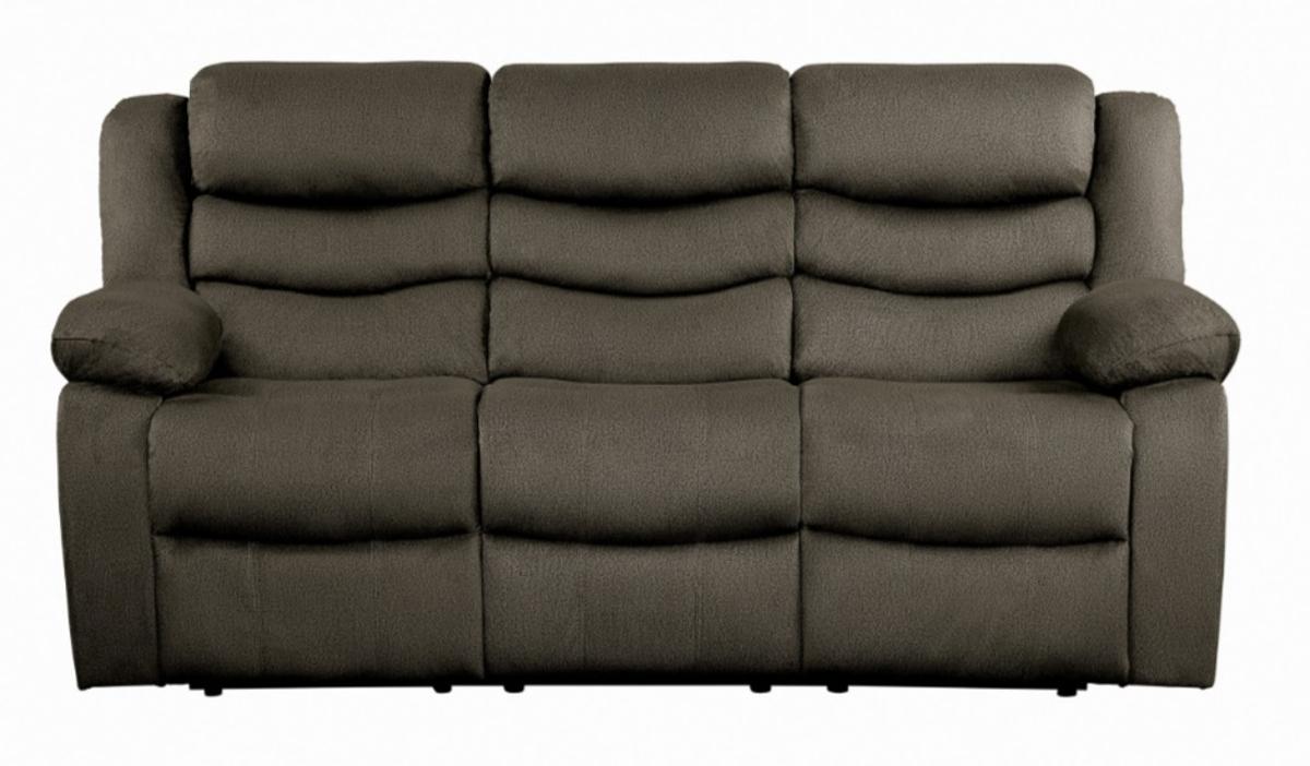 Discus Double Reclining Sofa in Brown 9526BR-3