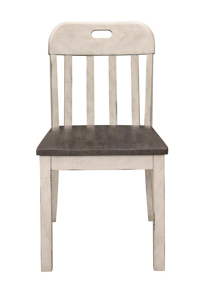 Clover Side Chair in White & Gray (Set of 2)
