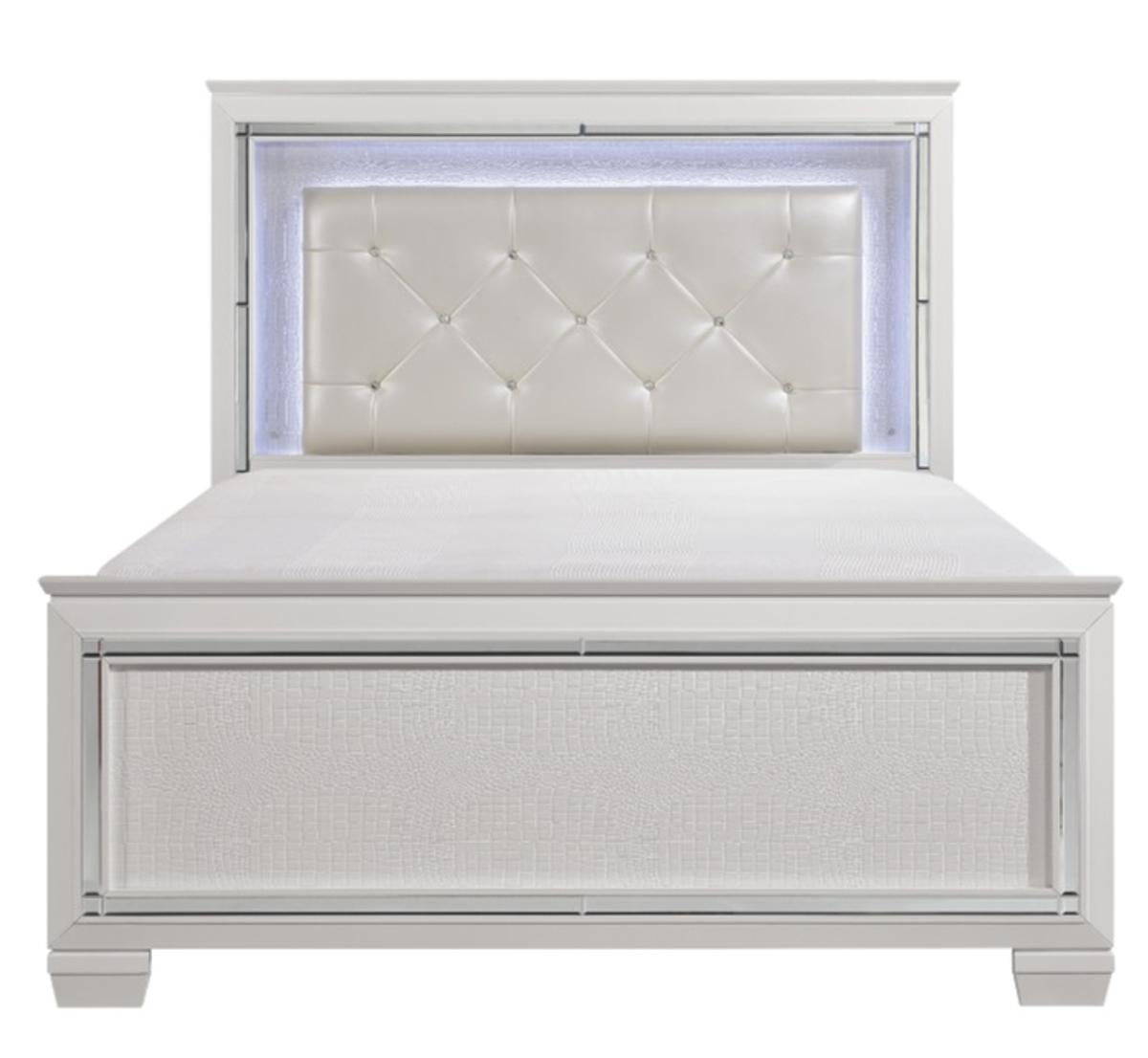 Allura King Panel Bed in White 1916KW-1EK*