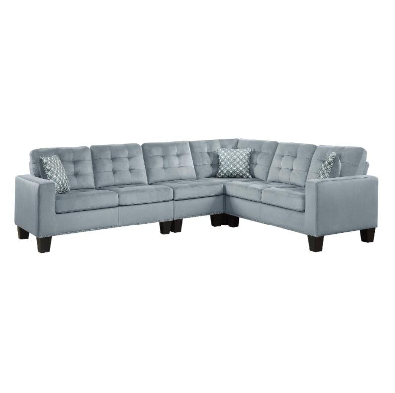 Lantana 2-Piece Reversible Sectional in Gray 9957GY*SC
